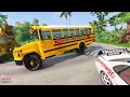 TRUCKS, LONG BUS And CARS Vs MASSIVE SPEED BUMPS - BeamNG.Drive