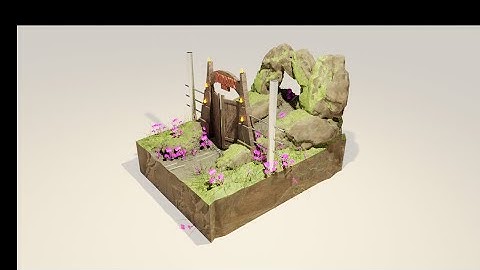 making a lowpoly Jurassic park scene in blender