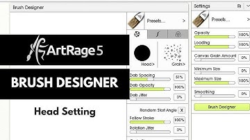 ArtRage 5 - Brush Designer Head Settings
