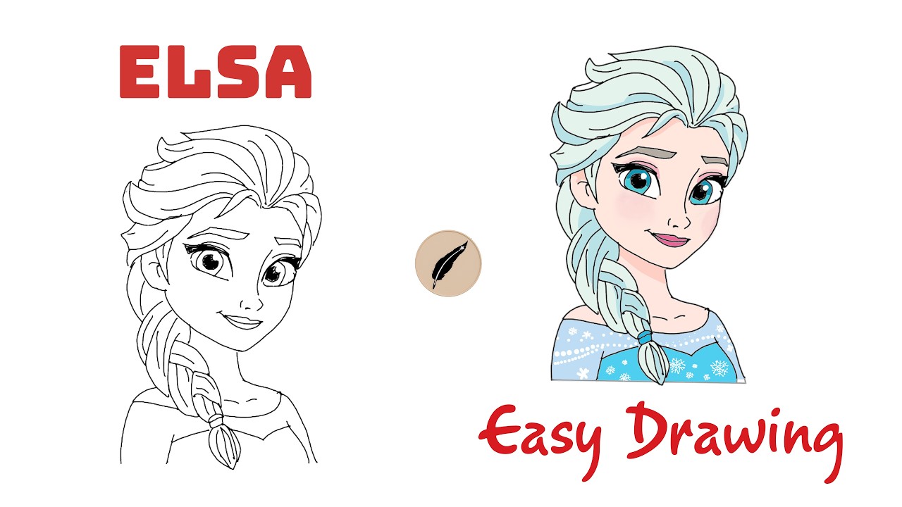 How to Draw ELSA from Frozen! ❄️👑  Easy Step by Step for Kids & Beginners #lidoartworks