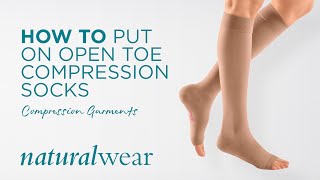 How to fit open toe compression socks
