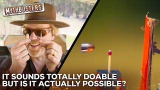 Can You Really Light A Match With A Bullet | MythBusters