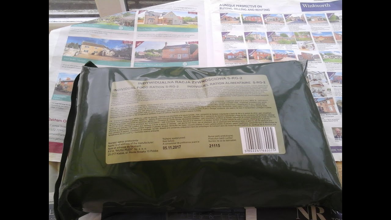MRE REVIEW OF THE 24HR POLISH RATION MENU 2 PART 1 - YouTube