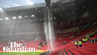 State Of Old Traffords Disrepair Evident As Water Floods Manchester Uniteds Stadium