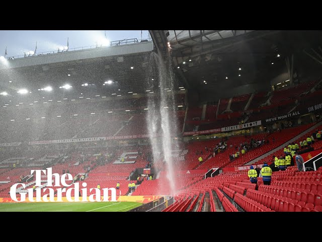 State of Old Trafford's disrepair evident as water floods Manchester United's stadium class=