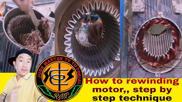 How to rewinding motor, step by step technique / Jude master TV tutorial