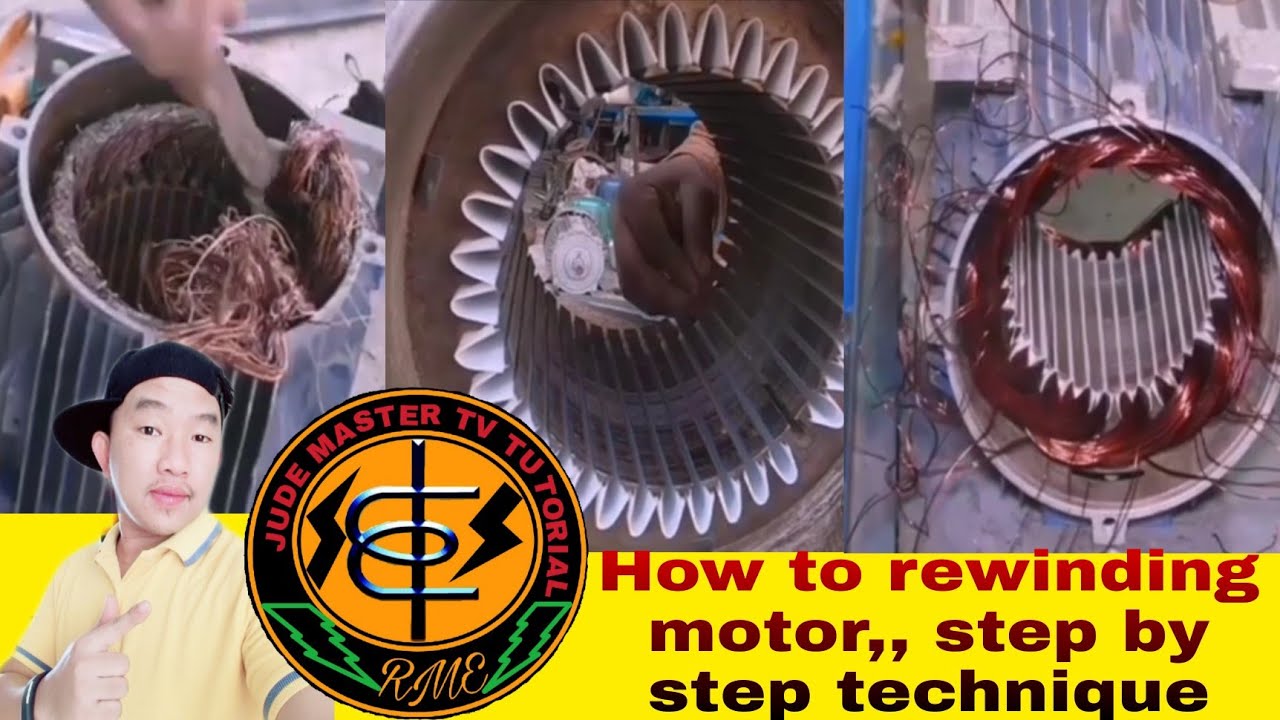 How to rewinding motor, step by step technique / Jude master TV tutorial