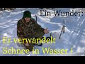 Wieviel Schnee braucht man für einen Liter Wasser in einer Survivalsituation? Ich habe es getestet !
