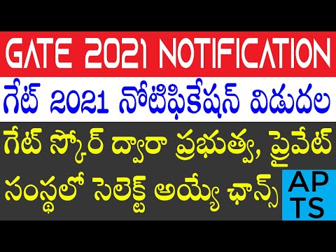 GATE 2021 Notification | Exam Date | Syllabus | Application Form | Telugu Job Portal