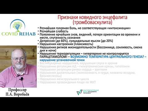 Постковидный синдром от профессора Воробьёва. Тромбоваскулит и др