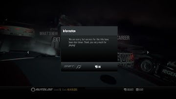 Nfs Shift 2 shutdown server message