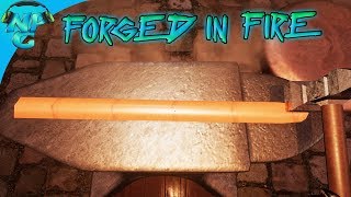 Forging Hot Metal into Swords in Fantasy Blacksmith Simulator!
