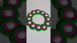 Simple Daily Rangoli Design for festival | Satisfying Rangoli Design #rangoli #shorts #diwali