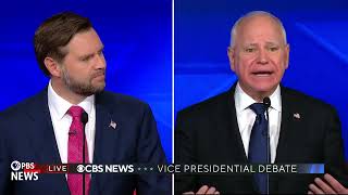 WATCH: Walz says he and Vance not far apart on child care | CBS Vice Presidential Debate