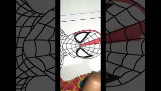MARVEL SPIDERMAN COLORING PAGE -스파이더맨 세 얼굴 색칠하기 |3 варианта раскраски человека-паука #shorts