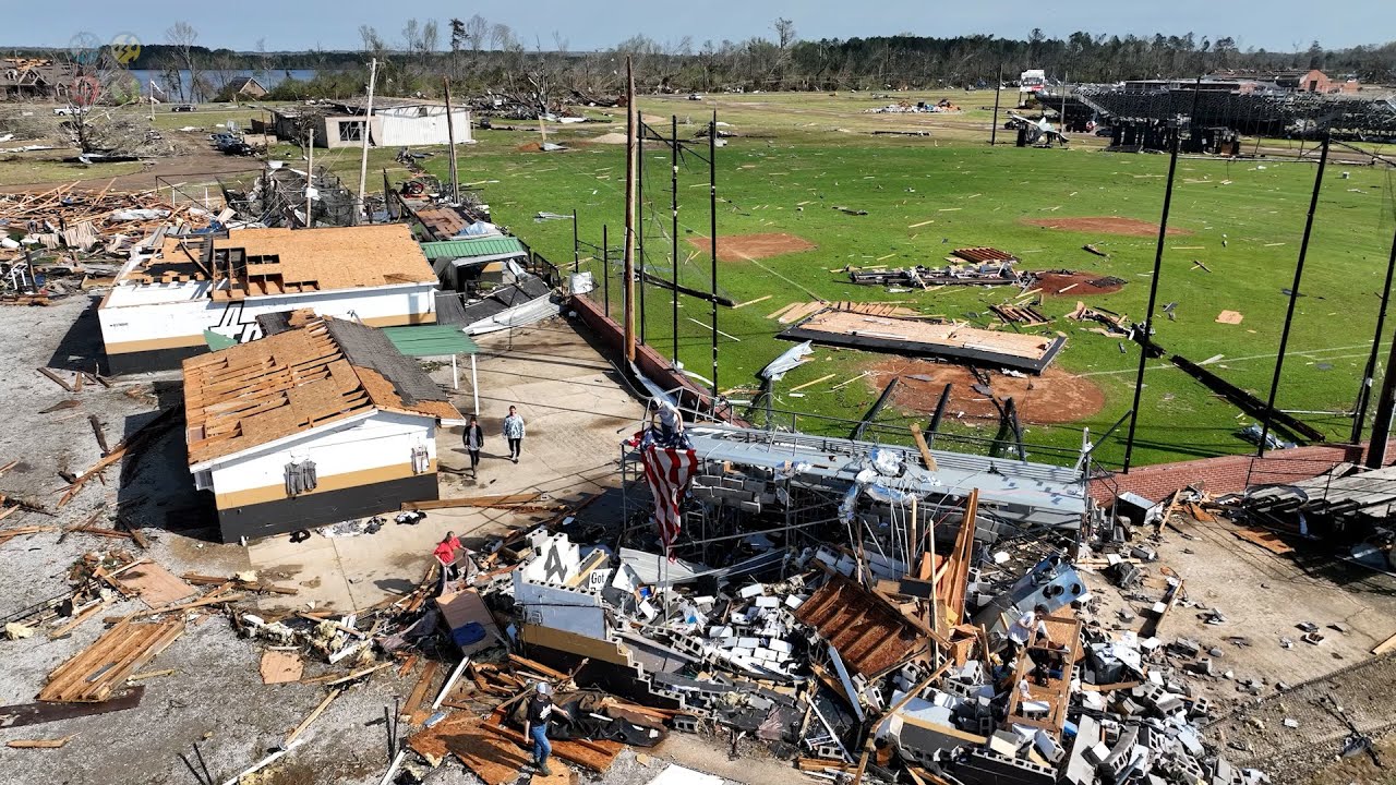 Amory, MS Drone Tornado Damage Aftermath Survey YouTube