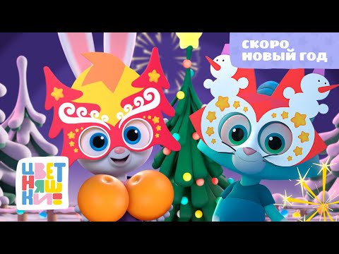 Видео: Цветняшки — Мандарины — Новогодняя песенка — Музыка для малышей