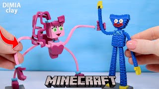 POPPY PLAYTIME CHAPTER 2 in MINECRAFT (Huggy Wuggy and Mommy Long Legs) with clay | Dimia clay