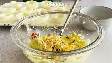 Jalapeno Popper Deviled Eggs with Bacon