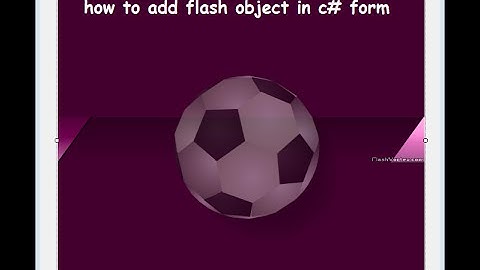 how to add flash object in c# form