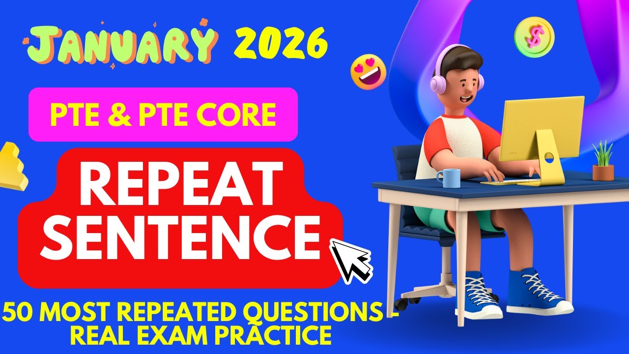🔥 50 PTE Repeat Sentences Practice 2026 | Real Exam Questions | Daily ...