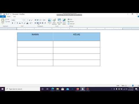 Membuat Tabel di Wordpad