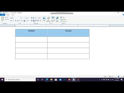 Video: Cara Membuat Tabel Di WordPad