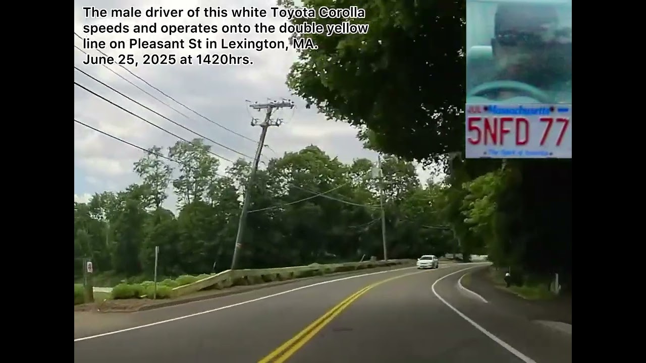 Driver of 5NFD77 Speeds in Lexington MA