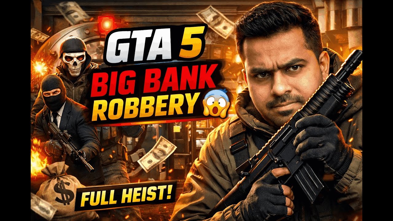 🔥GTA V GAMEPLAY #1 | Bank Robbery Mission in GTA 5🔥