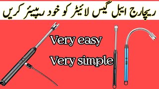 Rechargeable Gas lighter repair at home|stove lighter repair method