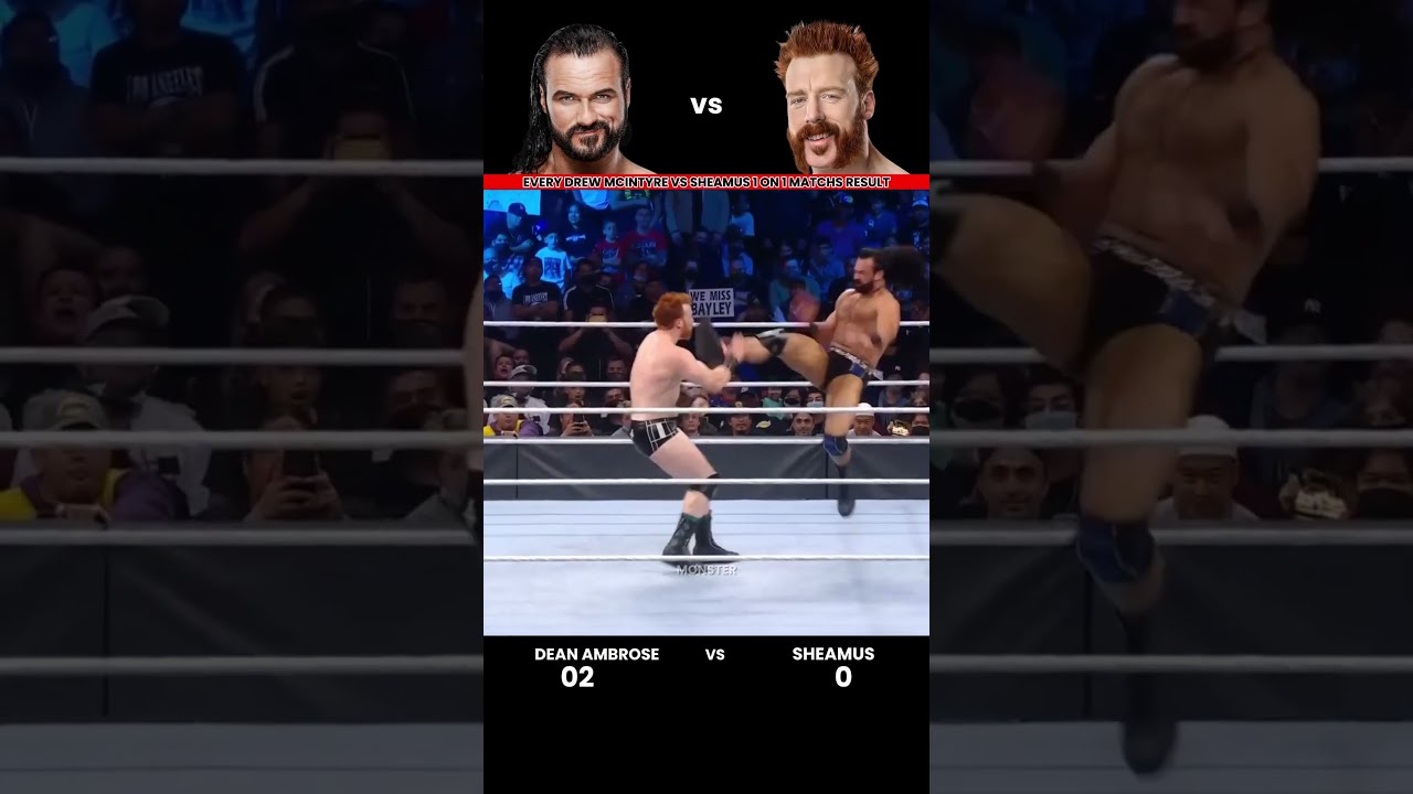Every Drew McIntyre Vs Sheamus 1 On Match Result Edit Wwe