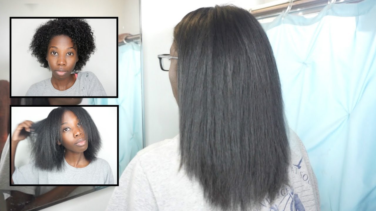 How I Straighten My Natural Hair - YouTube