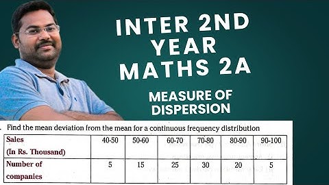 Measure of dispersion@maths naresh eclass