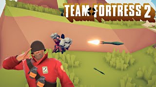 soldier จากเกม TF2  (พี่เขาเป็นสายบวกของทีม) - TABS  Totally Accurate Battle Simulator