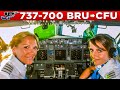 TUI Boeing 737-700 Cockpit Brussels🇧🇪 to Corfu🇬🇷