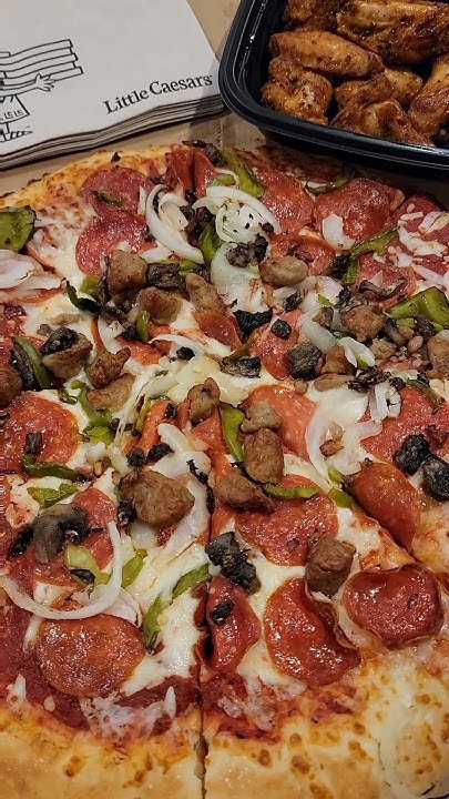 little-caesars-ultimate-supreme-pizza-wings-for-dinner-shorts-youtube