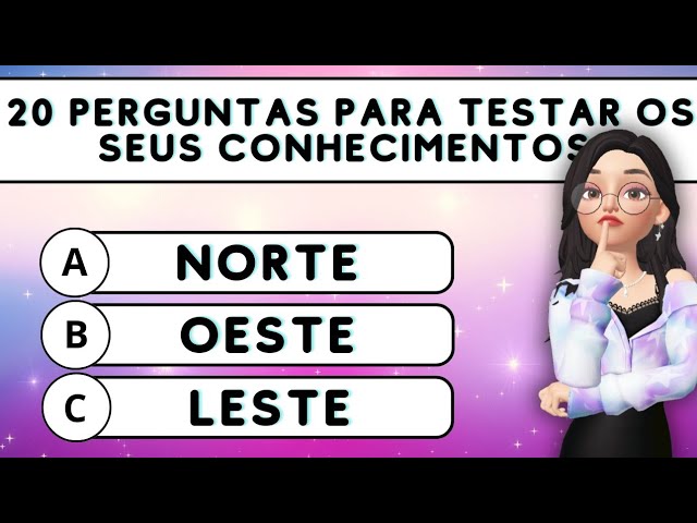 QUIZ de CONHECIMENTOS GERAIS 2022, RESPONDA SEM MEDO, NÍVEL MÉDIO