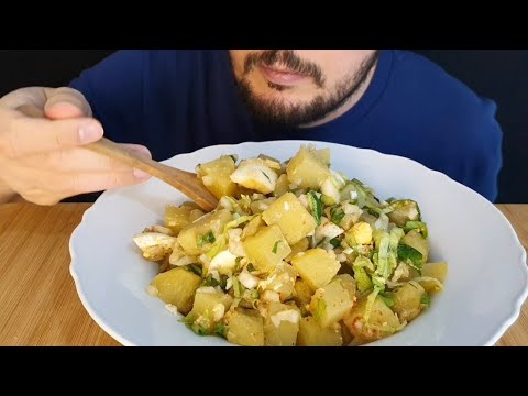 ASMR PATATES SALATASI - TÜRKÇE ASMR - EATING SOUNDS