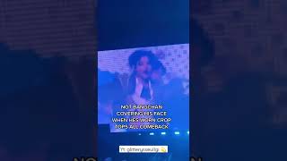 Not Bangchan Covering His Face During Charmer Showing His Abs