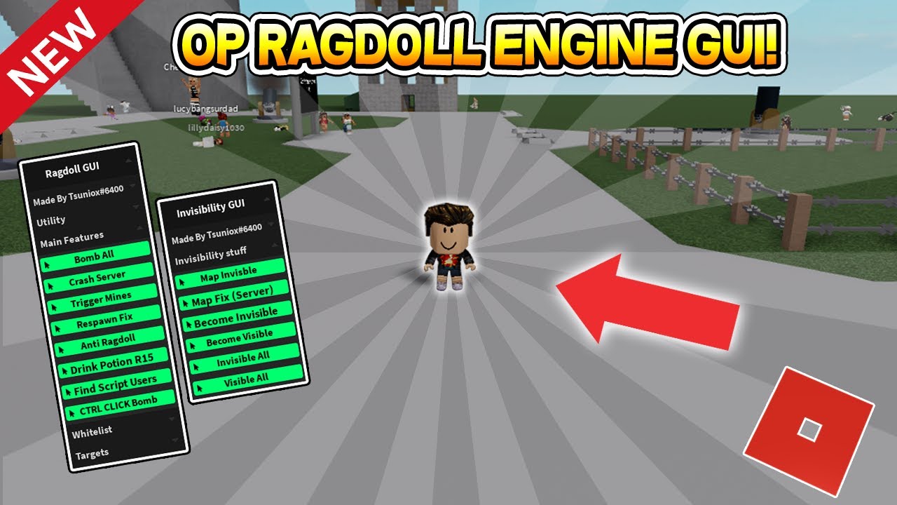 New Op Gui In Ragdoll Engine Troll Script Roblox Youtube - pastebin codigo de robux admis