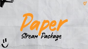 Paper Stream Package | Twitch Stream Pack | Animated Stream Overlay