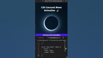 CSS Only Crescent Moon Animation | No JS #shorts