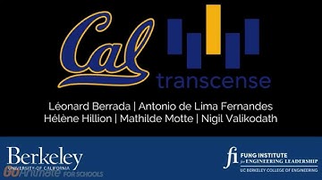 Fung Institute, M.Eng. Capstone Project Pitch for CalTranscense