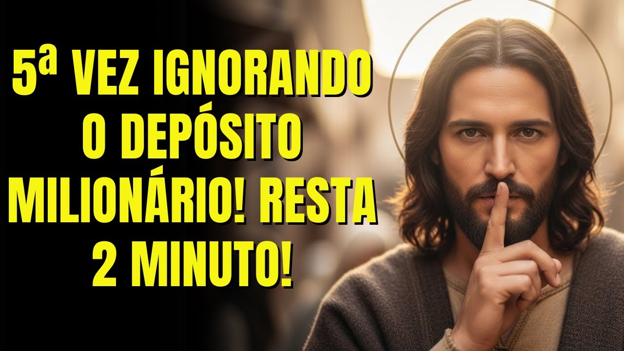 DEUS DIZ: É A 5ª VEZ QUE VOCÊ IGNORA O DEPÓSITO MILIONÁRIO NO SEU NOME RESTA 2 MINUTO PRA VER ISSO