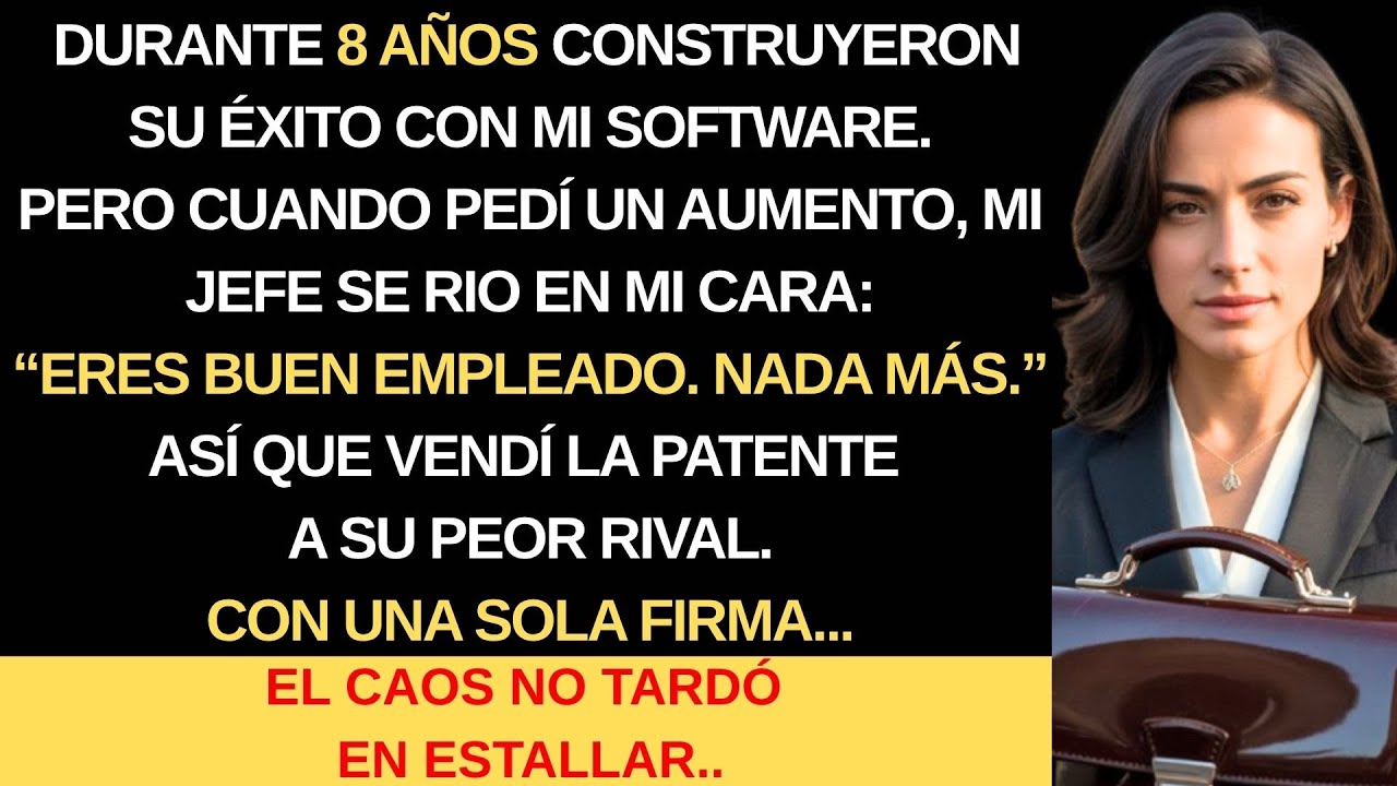Construyeron su éxito con mi software, NO ME SUBIERON EL SUELDO... y vendí la patente.