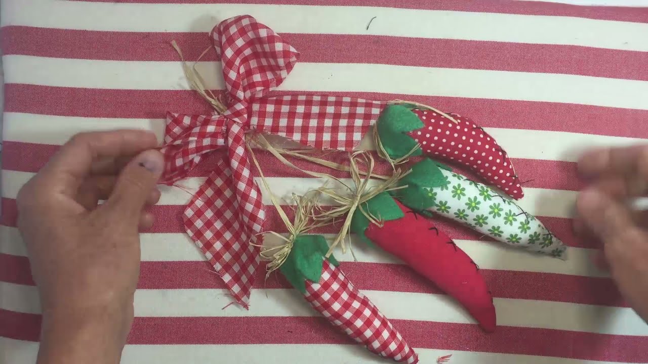 Como fazer Pingente de Pimenta em tecido