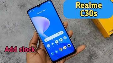 Clock Add On Home Screen In Realme C30s, How To Add Clock In Home Screen, Realme C30s Mein