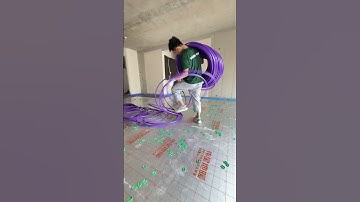 Floor heating installation. Real shot of the construction site. Leave professional matters to p
