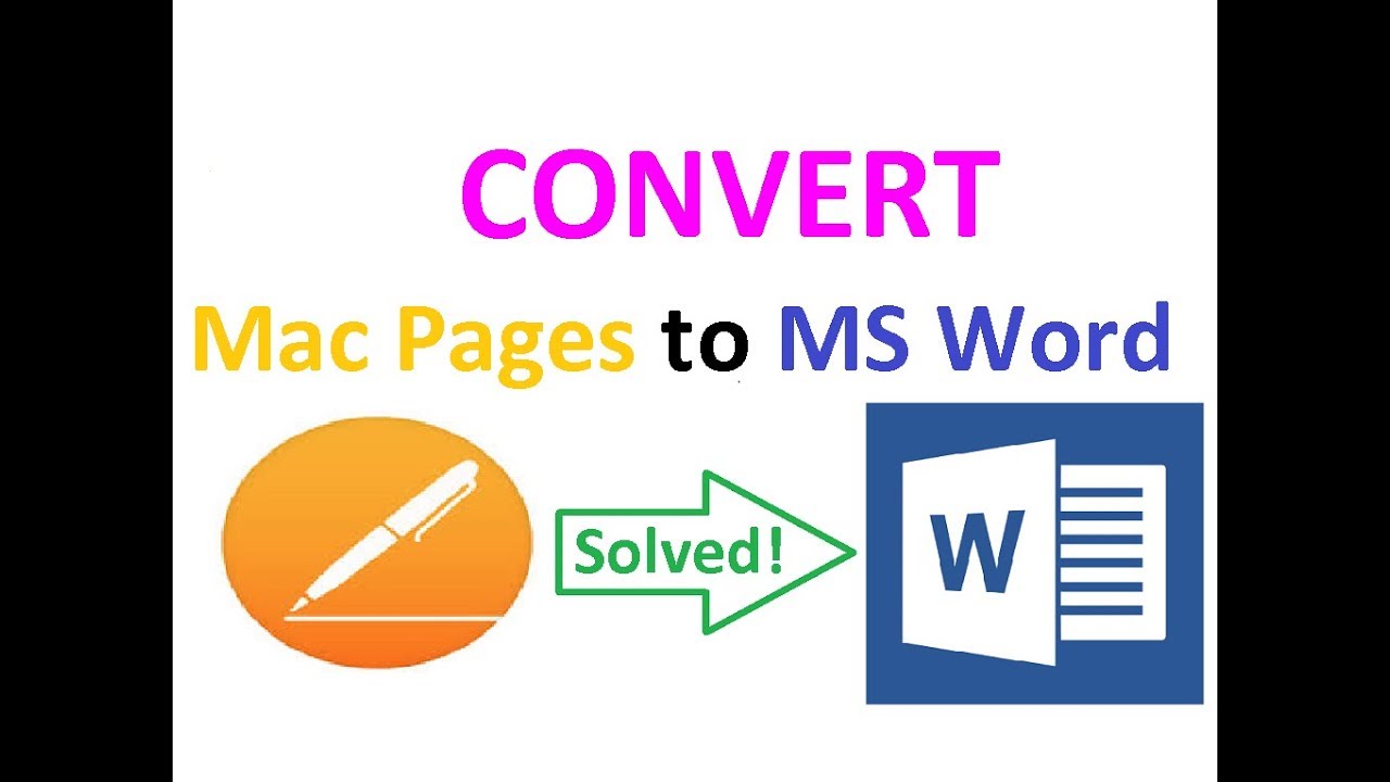 how to convert pages file to word