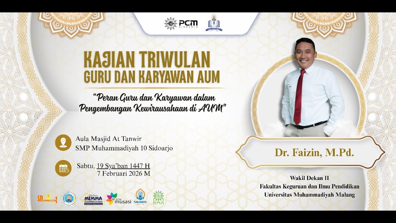 Kajian Triwulan Guru dan Karyawan AUM di SMP Muhammadiyah 10 Sidoarjo